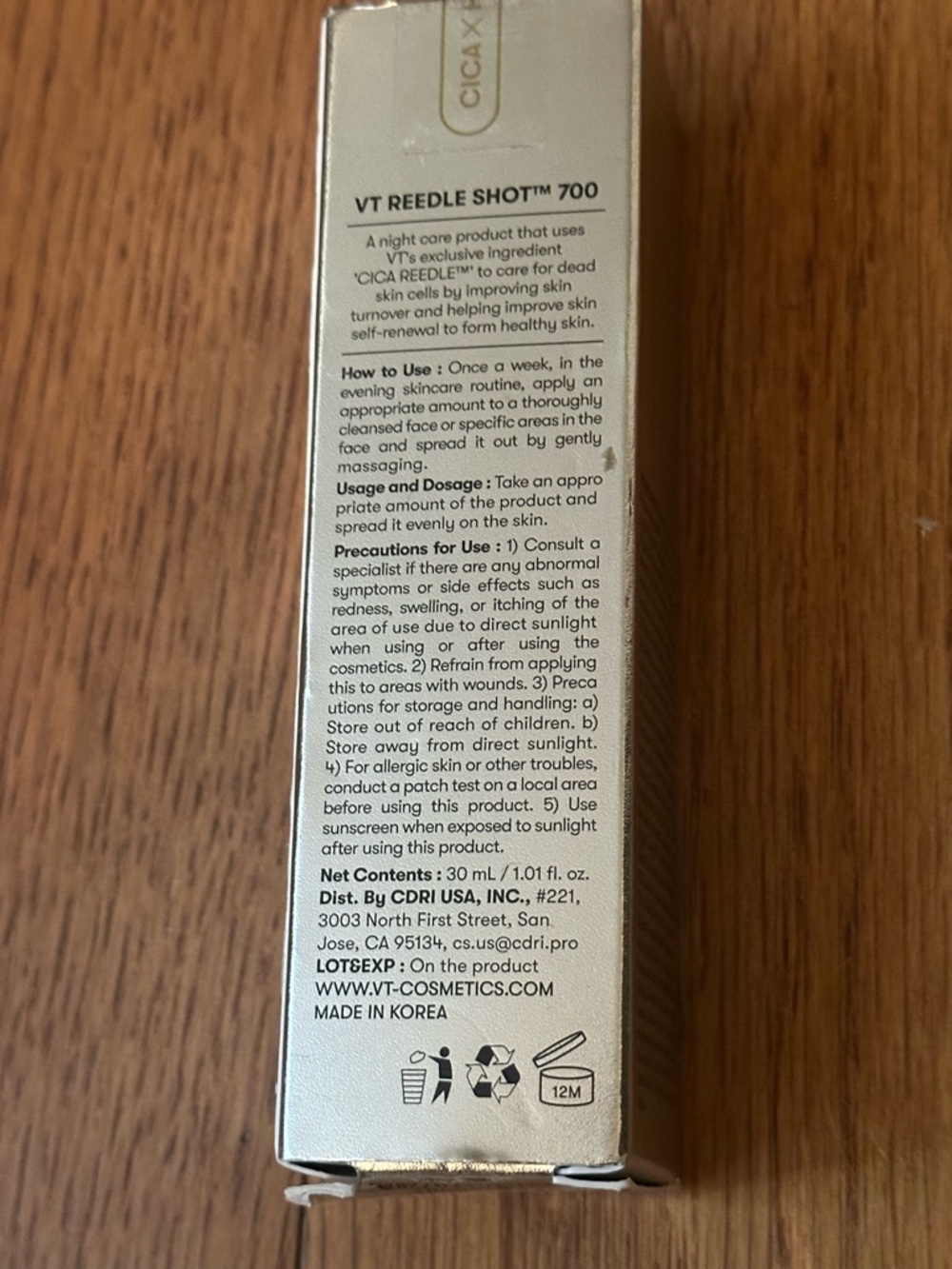 VT COSMETICS CICA Reedle Shot 700 NEW - Picture 12 of 12